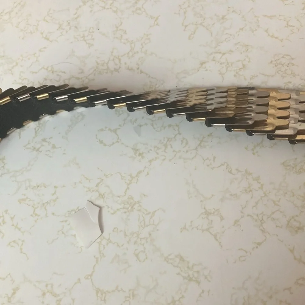Casual Corner Gold and Silver ladies stretch belt xl